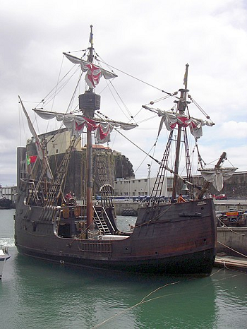 大航海時代の帆船　サンタマリア号